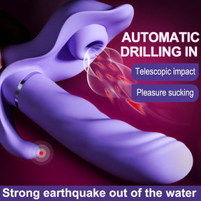 Telescopic Vibrator Clitoris Stimulator Vagina G-Spot Massager Silicone Dildo Masturbator - Lurevibe