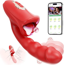 5-in-1 Rose Muncher G Spot Realistic Dildo Vibrator APP control for Women Sex Toys