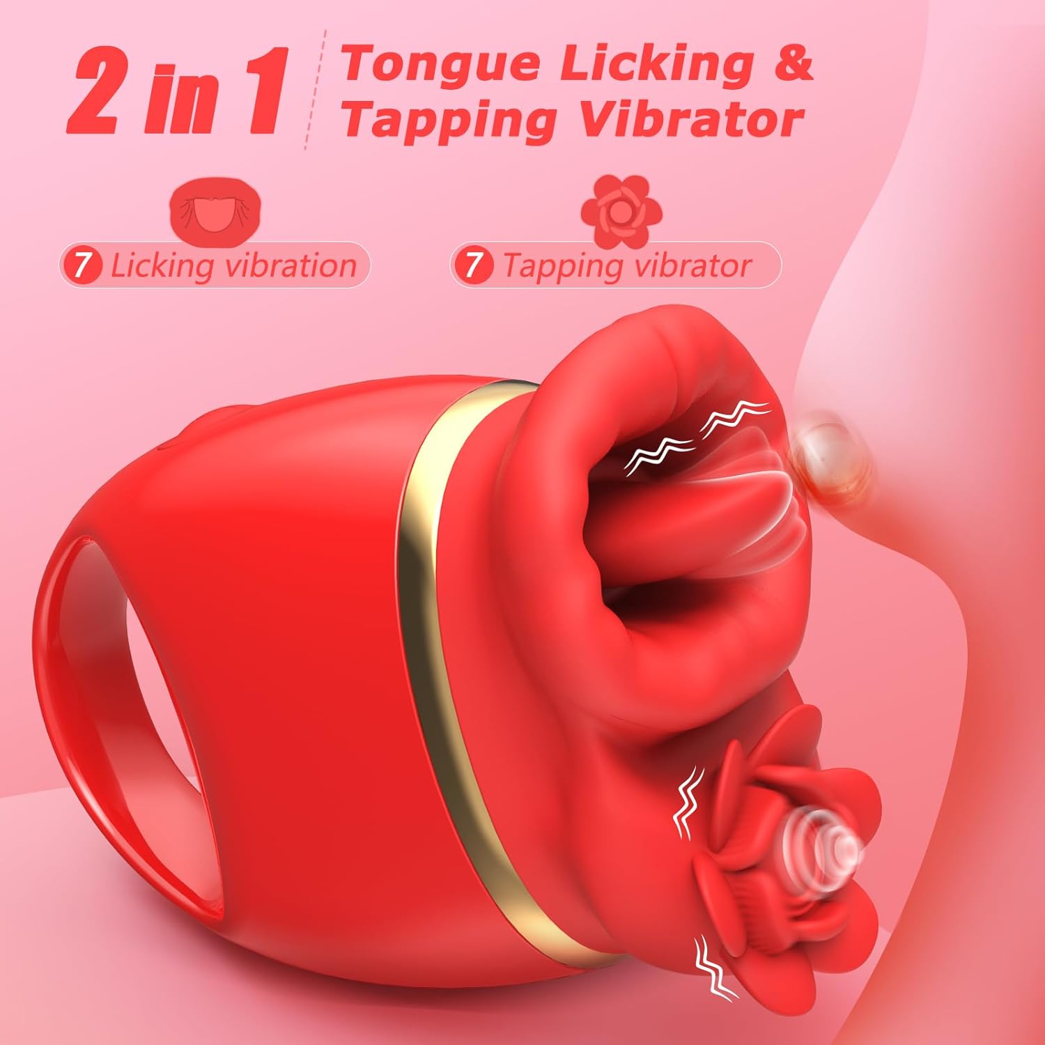 Big Mouth 2-in-1 Tongue Licking Clitoral Flapping Vibrators - Lurevibe