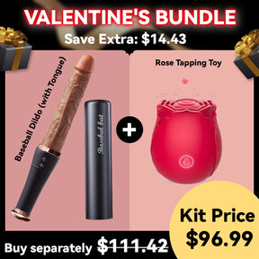 [Valentine's Best Deal] Save $14.43 - Baseball Thrusting Dildo & Rose Tapping Toy - Lurevibe