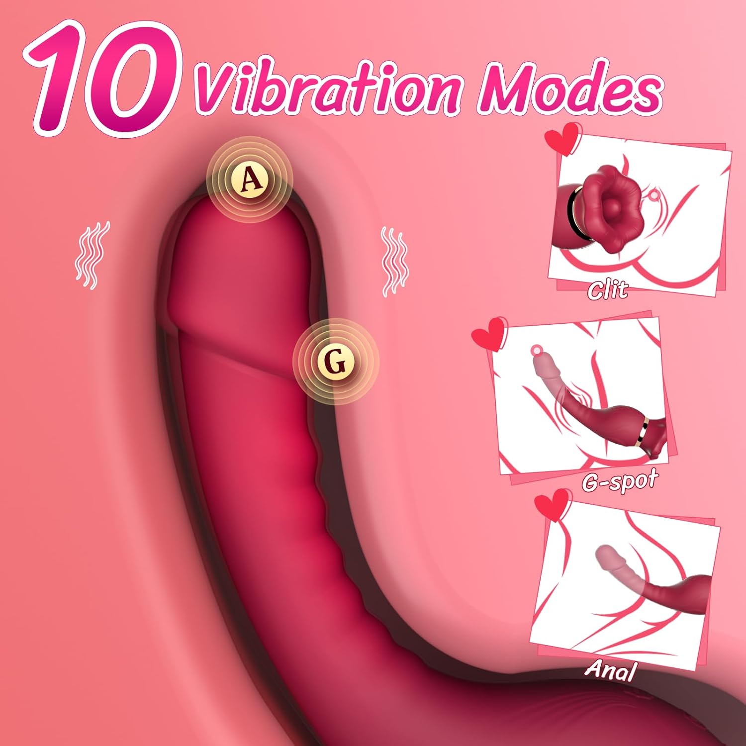 Big Mouth rotating tongue suction Vibrator G Spot Dildo Sex Toys for Women