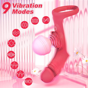 Rose Finger Vibrator 2 in 1 Finger Vibrator 9 Modes G - Spot Stimulation Waterproof