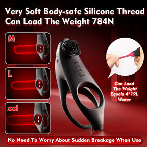 Detachable Design Vibrating Cock Penis Ring With Anal Plug for Couple - Lurevibe