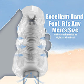 Manual Male Masturbation Realistic 3D Textured Stroker 5 Colors - Lurevibe