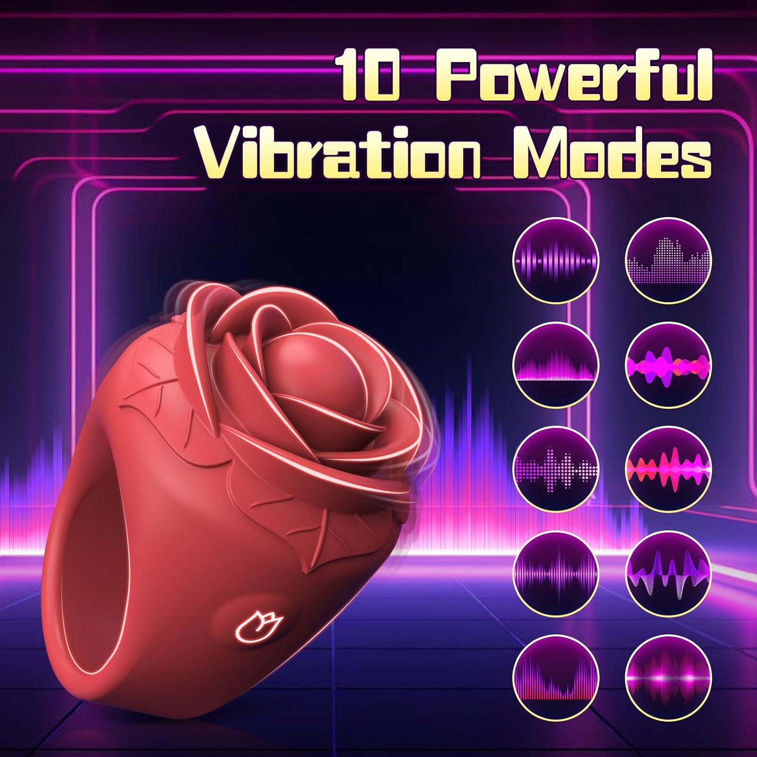 Rose Mini Vibrator Clitoral Nipple Stimulator for Couple flirting