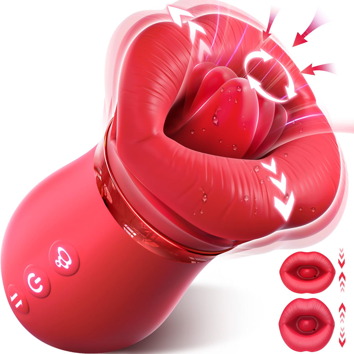 Lurevibe - 4IN1 Mouth Sucking Vibrator Rose Sex Toy - Lurevibe