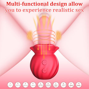 Mouth Vibrators Female Clitoral Vagina Anal Sex Stimulator with 3 Sucking 10 Wiggling & Vibrating Modes - Lurevibe