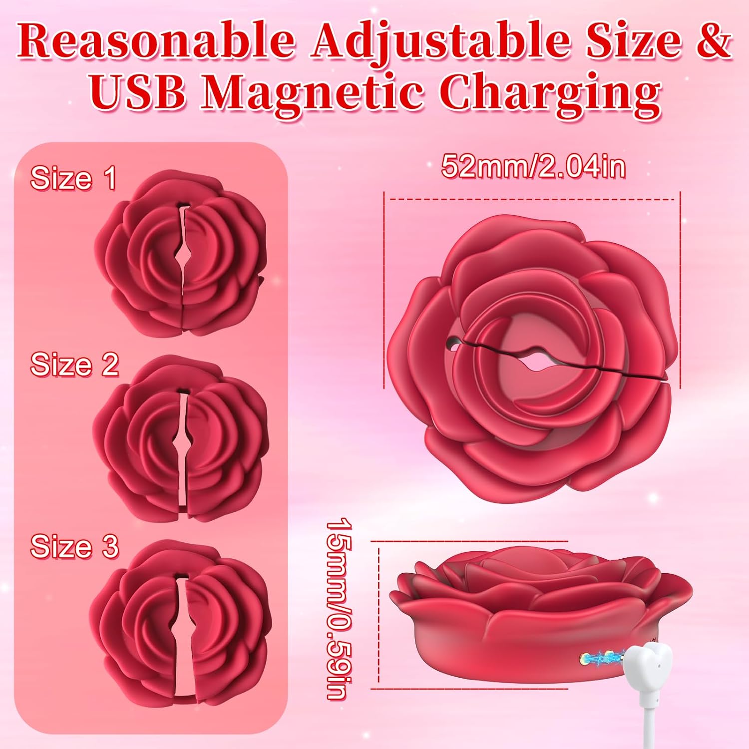 Rose Nipple Clamps Vibrator Sex Toys Remote Control Sex Toy