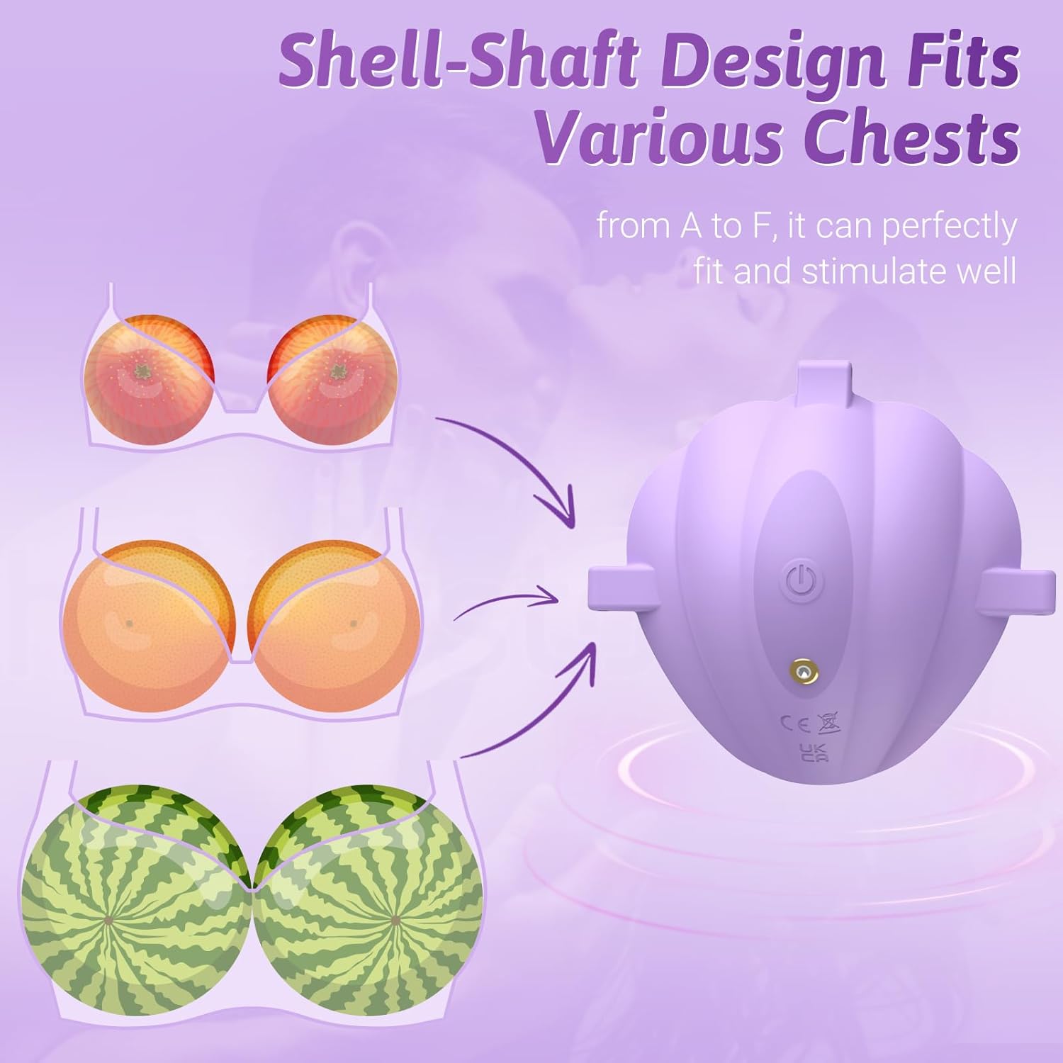 Shell Nipple Vibrator Vibrating Nipple Sex Toy with App control - Lurevibe