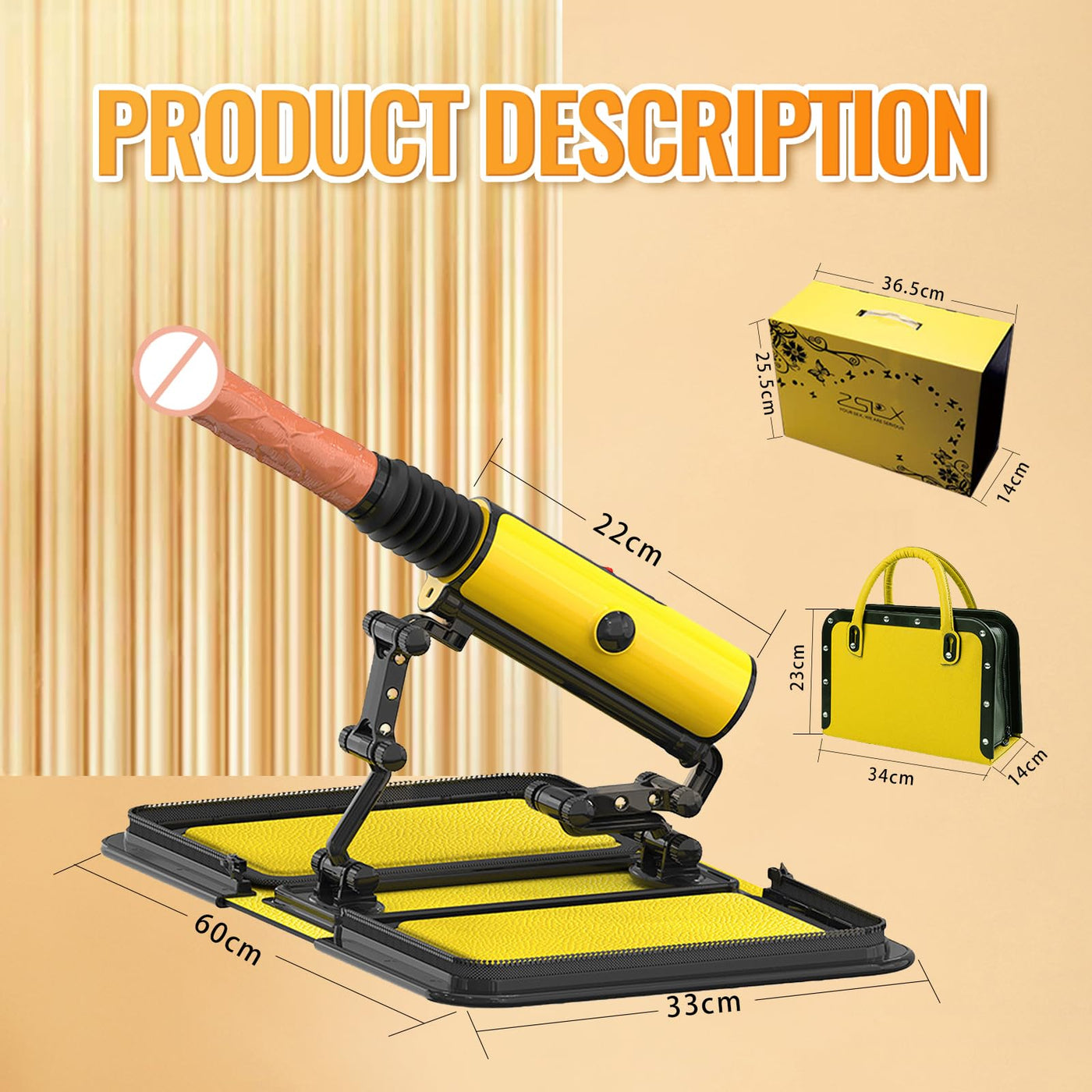 Lurevibe Leather Bag Female Sex Machine Masturbation Pumping Gun With