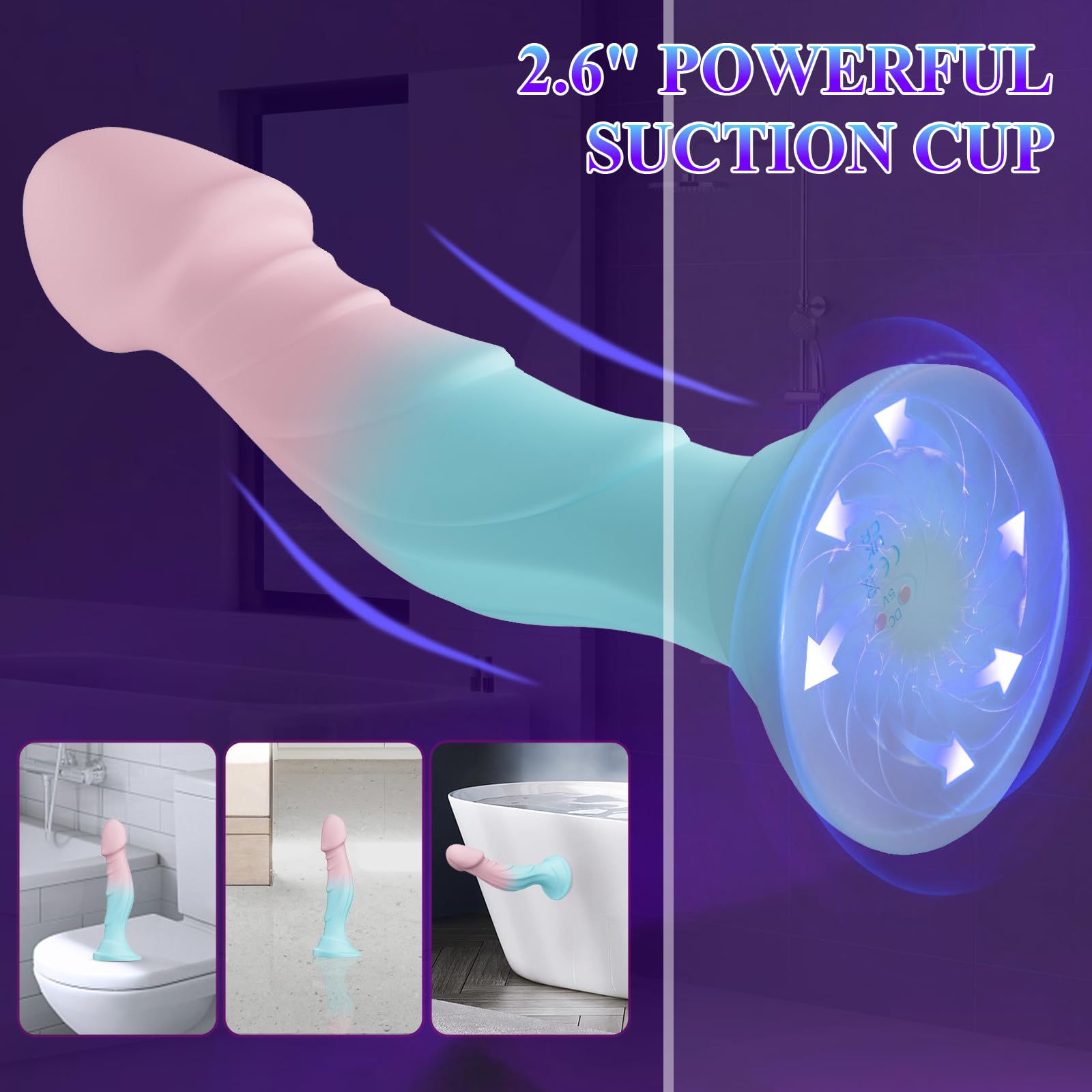 Lurevibe 7.5” Silicone Realistic Dildos with Suction Cup for Women - Lurevibe