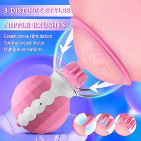 Nipple Rotation Vibrator Breast Suckers Massager for Women