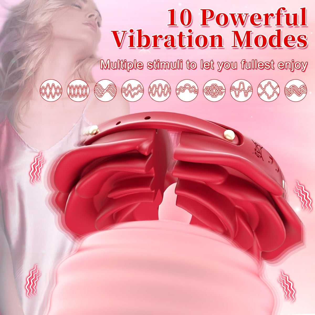 Rose Nipple Clamps Vibrator Sex Toys Remote Control Sex Toy - Lurevibe