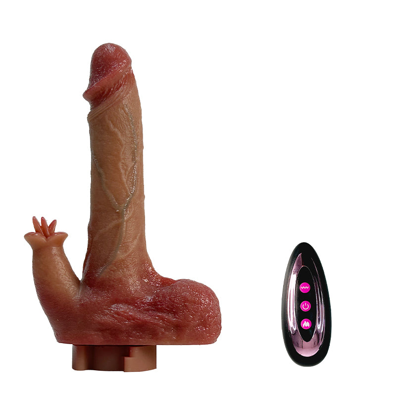 Plush Dildo Machine Thrusting Licking Dildo Machine Sex Toy With Remote Control - Lurevibe