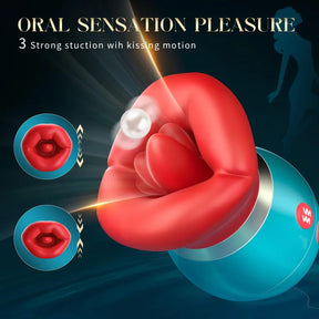 Lurevibe - 3 in 1 App Remote Control Big Mouth Vibrator With 360° Tongue Licking & Sucking & Vibrating - Lurevibe