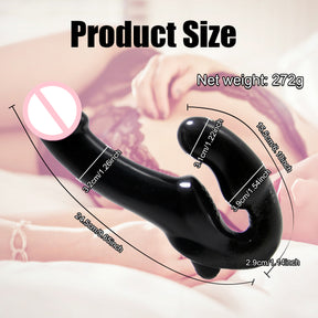 10 Frequency Vibrating Remote Control Double Ended Wearable Dildo