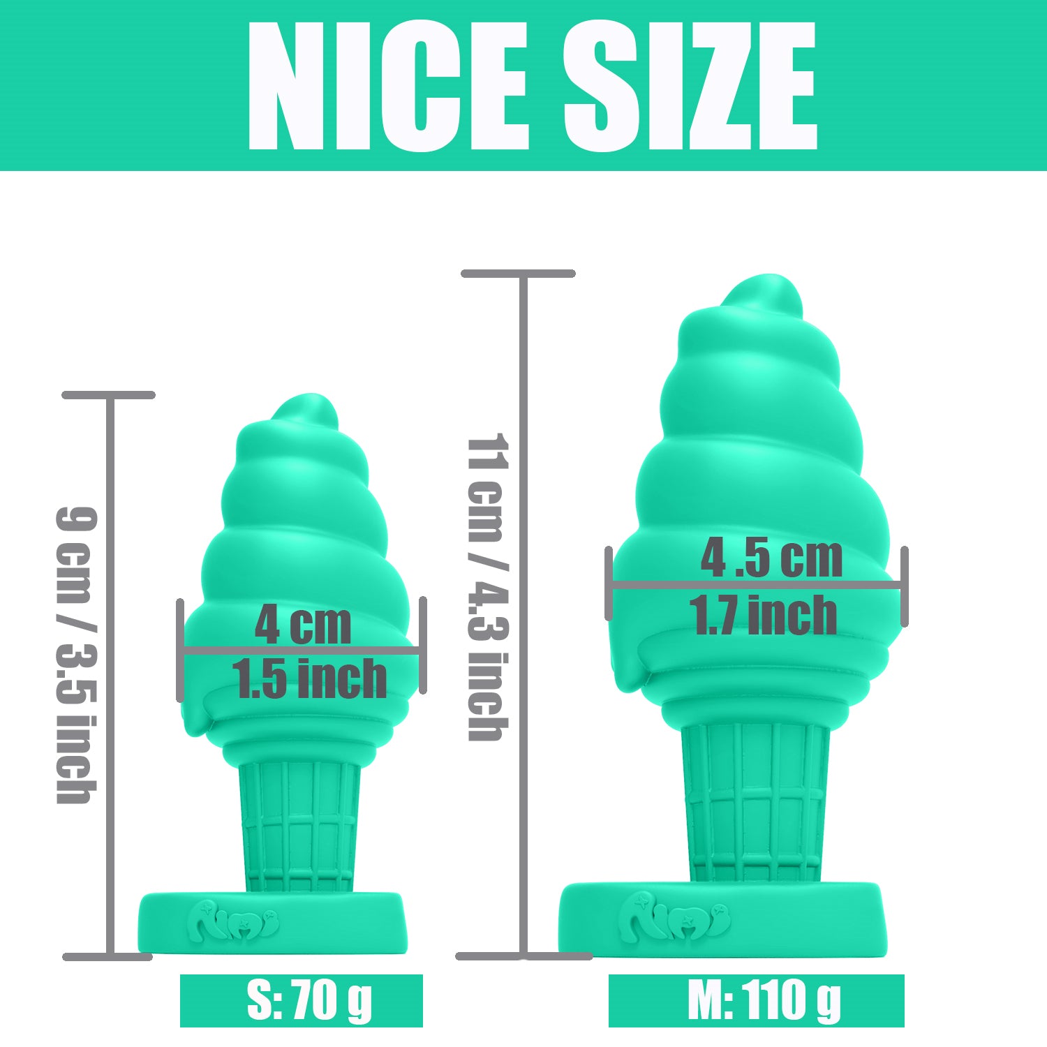 Aimitex Ice Cream Colorful Silicone Butt Plug Anal Expansion plug