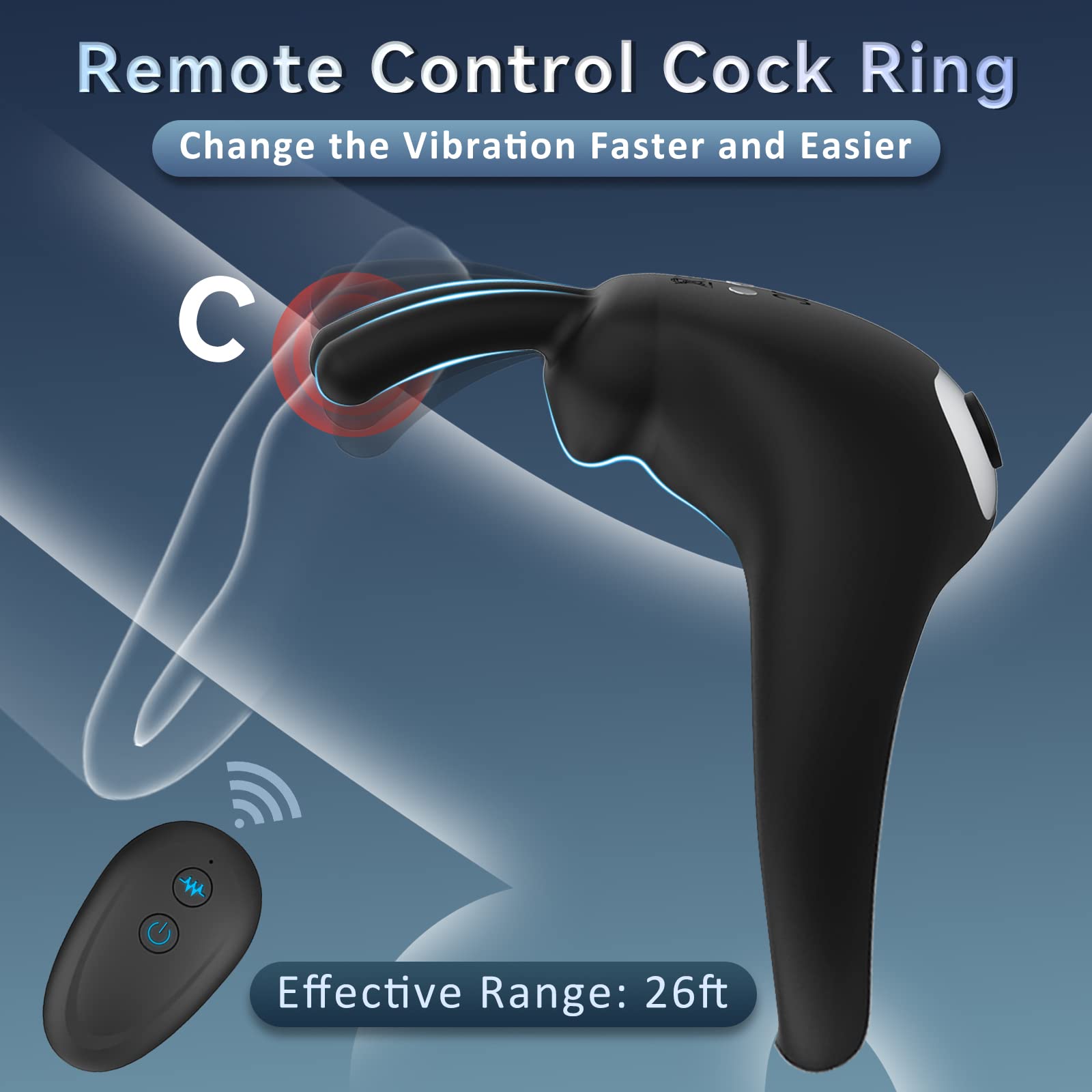 Lurevibe - Rabbit Vibrating Cock Ring Adult Sex Toys with Clitoral Vibrator - Lurevibe