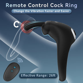 Lurevibe - Rabbit Vibrating Cock Ring Adult Sex Toys with Clitoral Vibrator - Lurevibe