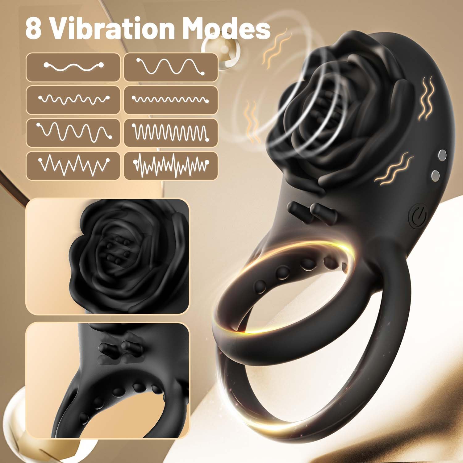 Lurevibe - Rose Clitoral Stimulator Couples Sex Toys for Men Women Pleasure - Lurevibe