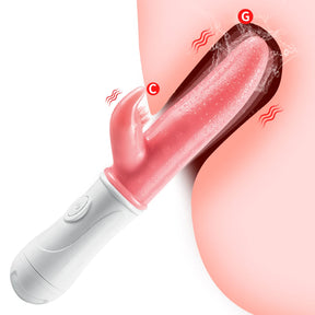 G-spot Clitoral Stimulation 12 Frequency Simulation Tongue Vaginal Massage Vibrator - Lurevibe