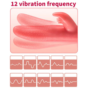 G-spot Clitoral Stimulation 12 Frequency Simulation Tongue Vaginal Massage Vibrator - Lurevibe