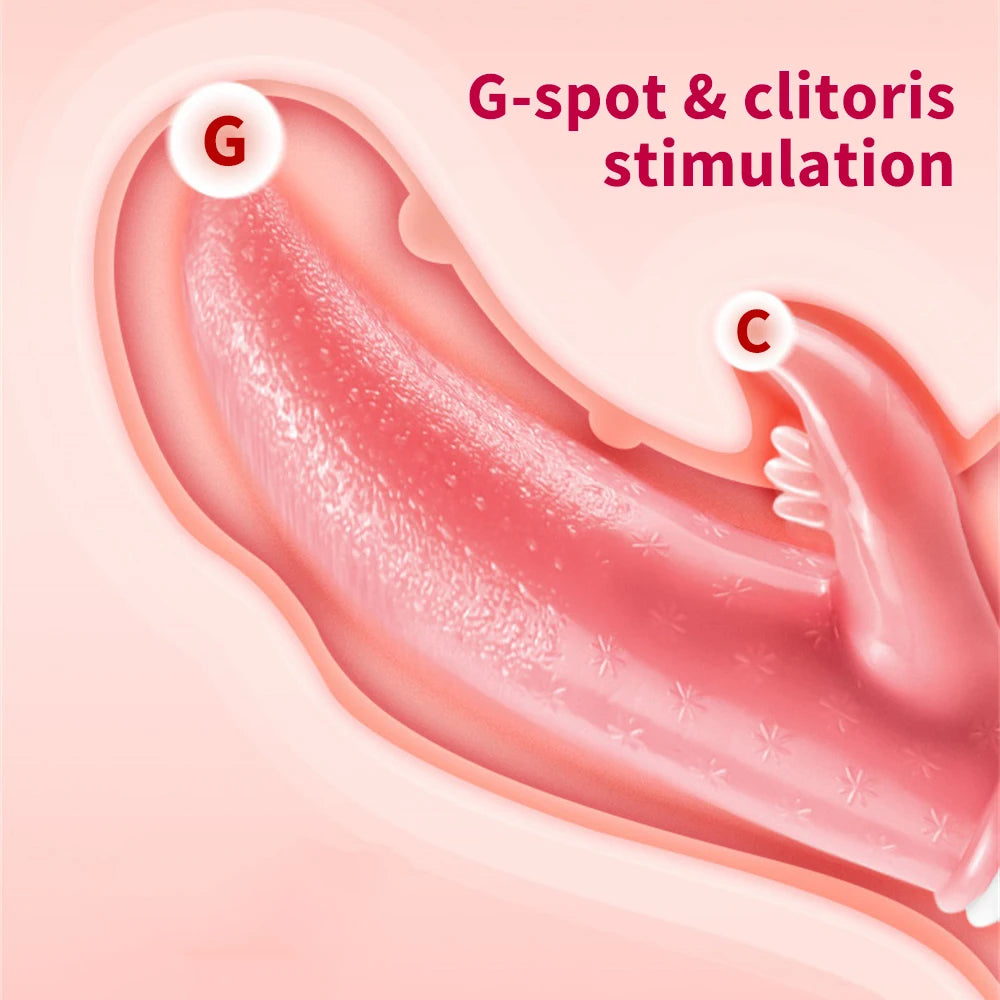 G-spot Clitoral Stimulation 12 Frequency Simulation Tongue Vaginal Massage Vibrator - Lurevibe