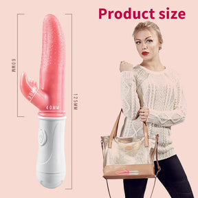 G-spot Clitoral Stimulation 12 Frequency Simulation Tongue Vaginal Massage Vibrator - Lurevibe