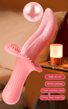 Lurevibe - Rose Realistic Tongue Licking Massage Vibrator