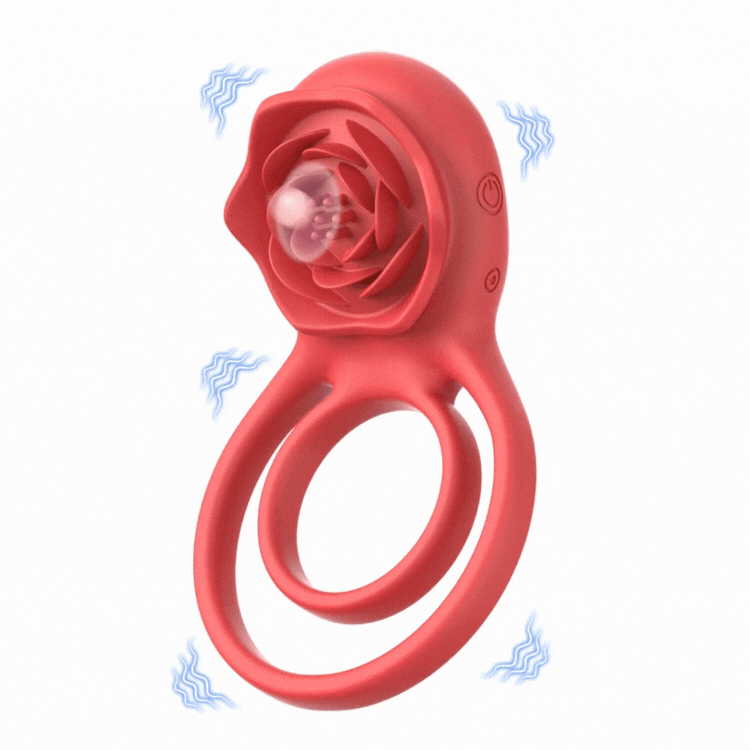 Lurevibe - Rose Cock Ring Vibrator & Clit Stimulator - Lurevibe