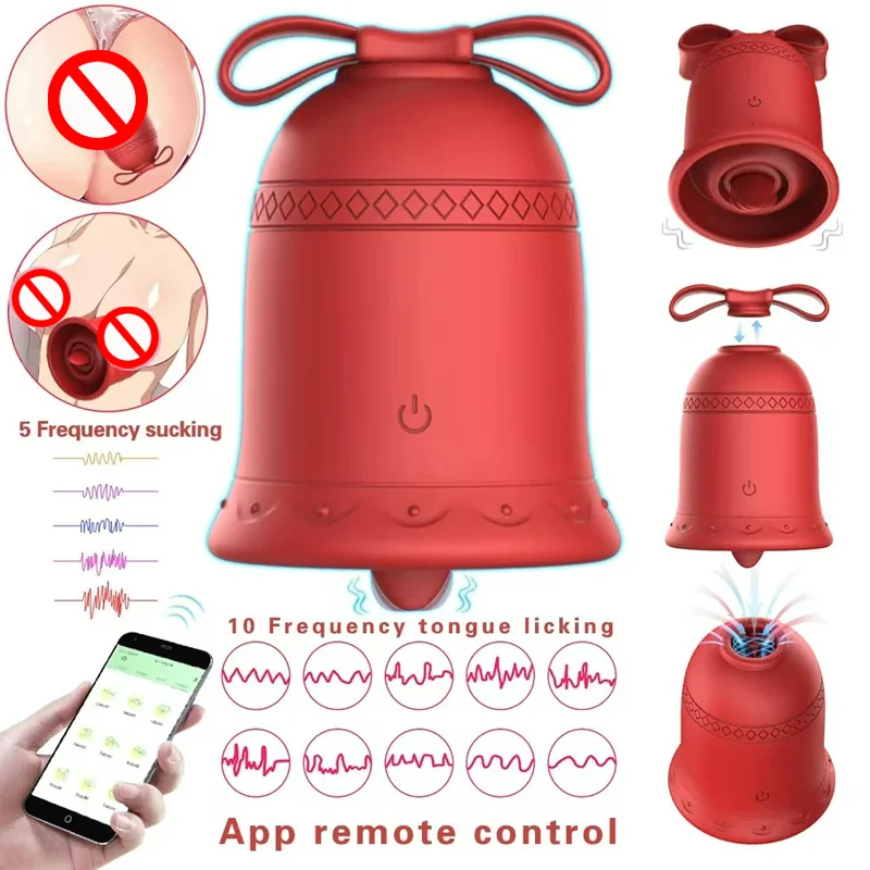 Lurevibe - Christmas Tongue Licking Sucking Vibrator APP Controlled Clitoral Stimulator for Women - Lurevibe