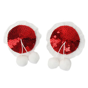 Lurevibe - Christmas Small Sequins Sexy Female Nipple Stickers - Lurevibe