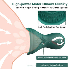 Lurevibe - Dragon Clitoral Vibrator Sucking and Licking Tongue Sex Toy for Women Nipples Vagina Stimulator