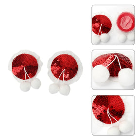 Lurevibe - Christmas Small Sequins Sexy Female Nipple Stickers - Lurevibe