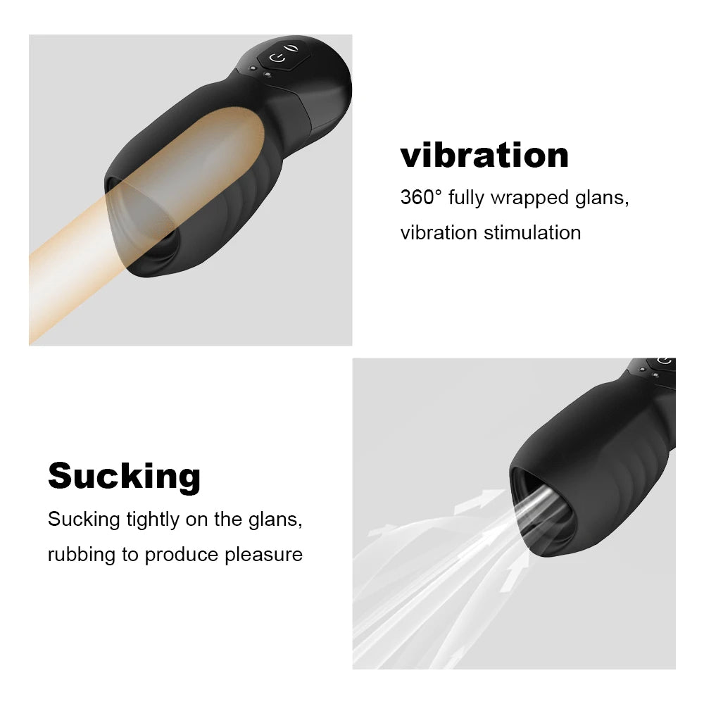 Lurevibe - Dragon Suction Trainer Male Masturbator Oral Vaginal Penis Vibrator - Lurevibe
