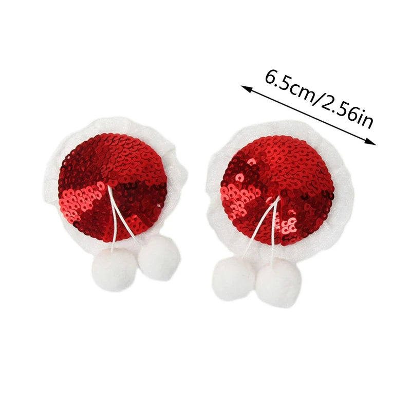 Lurevibe - Christmas Small Sequins Sexy Female Nipple Stickers - Lurevibe