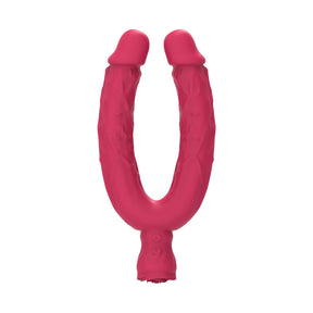 Double Ended Vibrating Rose Dildo Anal Dildo with 10 Vibrating Modes