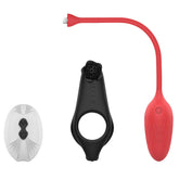 Detachable Design Vibrating Cock Penis Ring With Anal Plug for Couple - Lurevibe