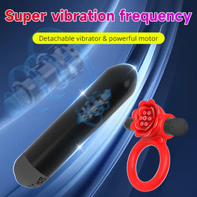 Vibrating Rose Penis Ring Clitoral Stimulation For Couple