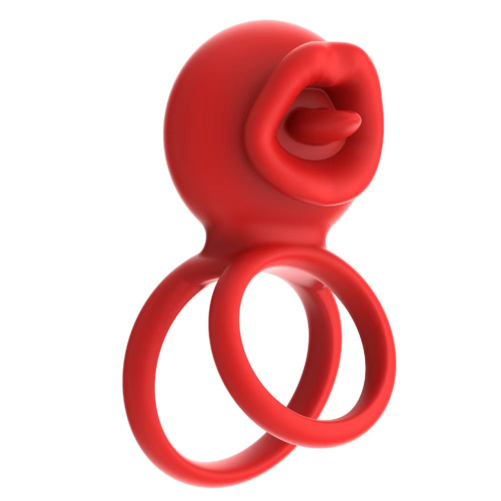 Cock Rings Clitoral Stimulator with Licking Mouth Pleasur with APP control - Lurevibe