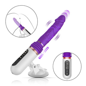 5 Thrusting & 8 Vibrating Dildo Machine with Handle and Sucker - Lurevibe