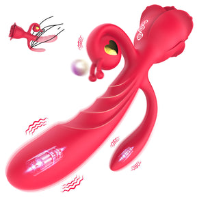 Rose Shaped Female G-spot Vibrator Rose toy 12 Flap 12 Vibe Modes Waterproof  Discreet