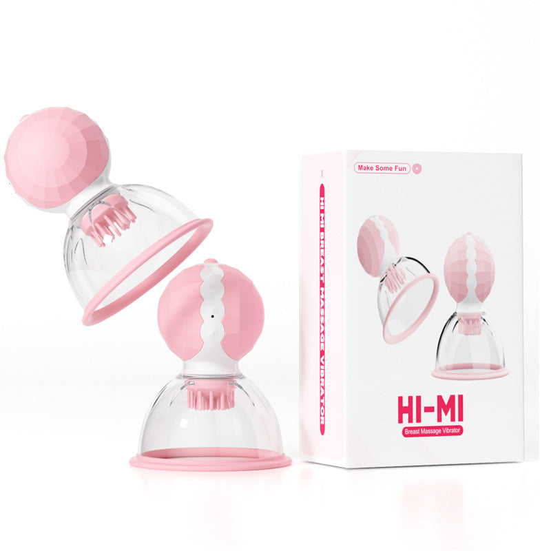 Nipple Rotation Vibrator Breast Suckers Massager for Women