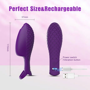 Upgraded 2-in-1 Double Vibration Finger Vibrator for G spot Clitoral Stimulation