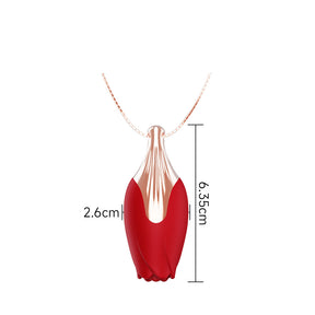 Rose Necklace Women's Massage Flirting Vibrators Sex Vibrator - Lurevibe