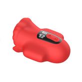 Mouth 360° Wrapped Penis Vibrator with LCD Display For Glans Training