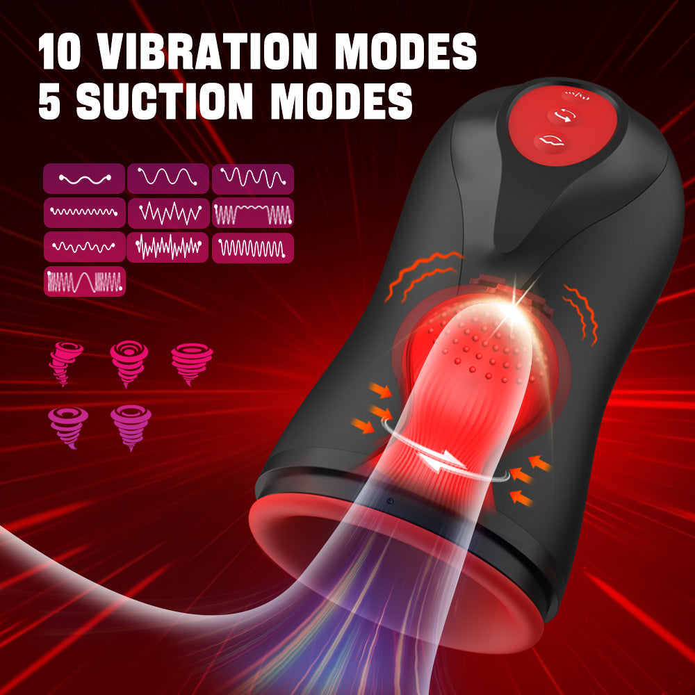 3 Swirling 5 Tightening 10 Vibration Male Blowjob Stroker