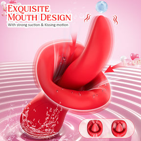 Big Mouth Clitoris Suction G Spot Vibrator with 10 Tongue Licking Modes