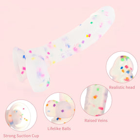 Jelly Transparent Silicone Dildos realistic Penis with Suction Cup