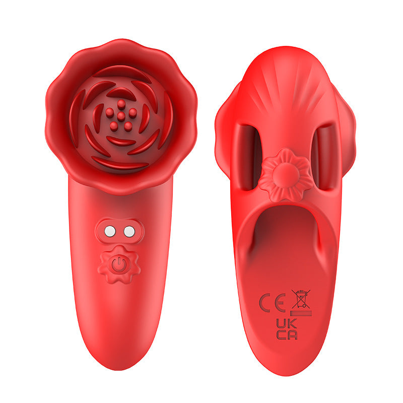 Rose Finger Vibrator G Spot Clitoral Stimulator for Couple Flirting - Lurevibe